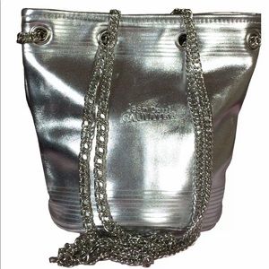 Jean Paul Gaultier Metallic/Silver Bucket Bag/Purs